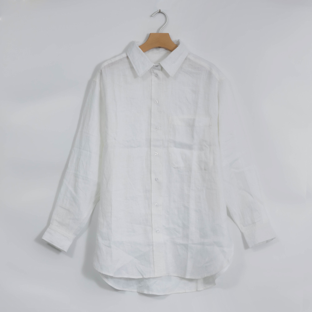 Custom Women Linen Button Up Shirt 4Y4A9654