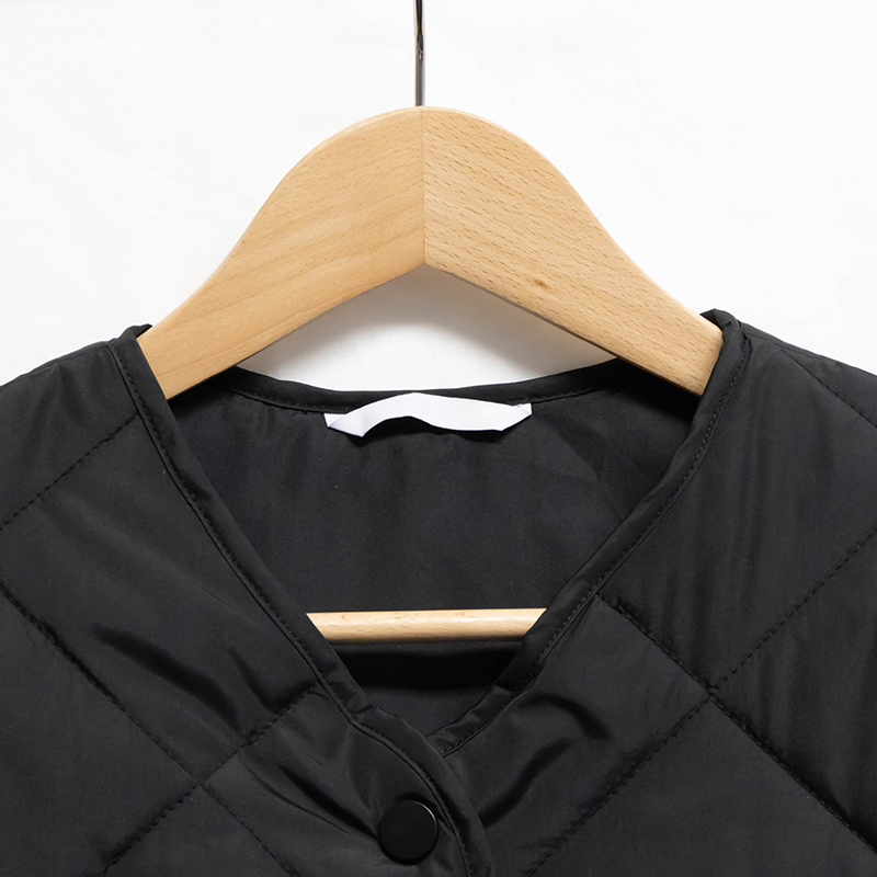 New Joys Black Quilted Jacket Oem Wholesale 