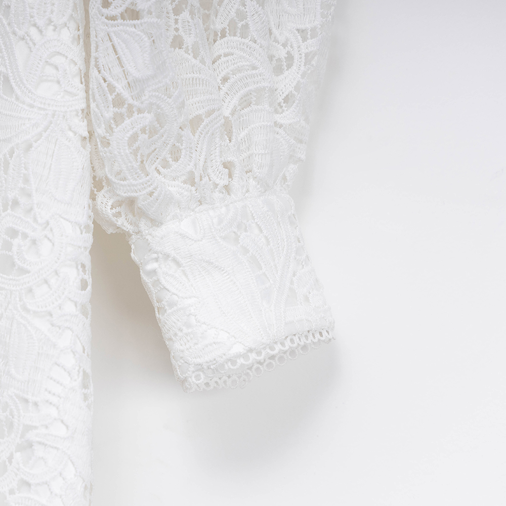 New Joys White Lace Embroidery Dress