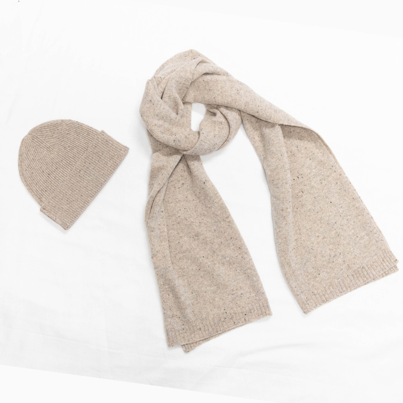 New Joys OEM Wholesale Wool Scarf And Beanie