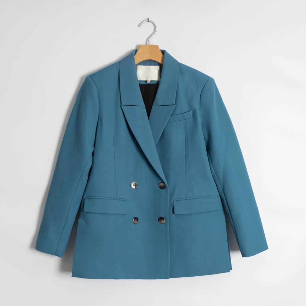Custom Blue Double Breasted Blazer 4Y4A0000