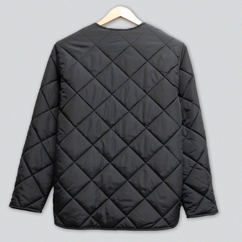 New Joys Black Quilted Jacket Oem Wholesale 