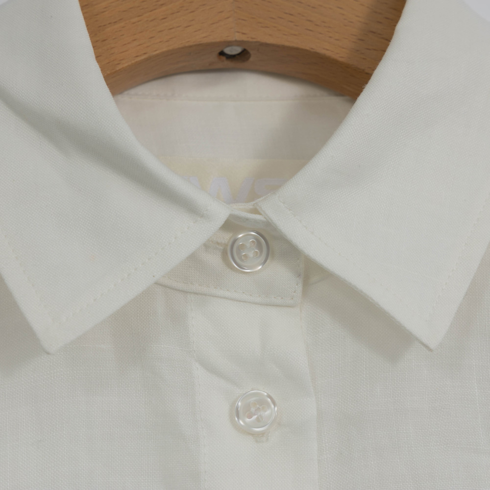 Custom Women Linen Button Up Shirt 4Y4A9683